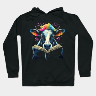 Cow Reads Book Hoodie